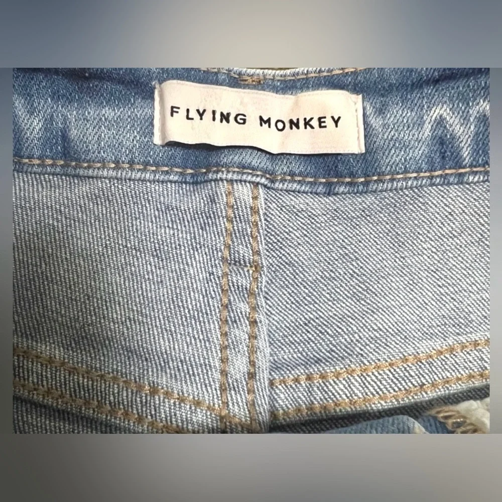 NEW Flying Monkey 90’s High Rise Stretch Flare Wide Denim Jeans Classic Trendy